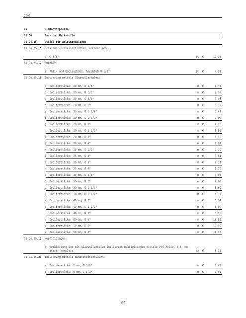 Prezzi informativi opere edili 2007 - Rete Civica dell'Alto Adige