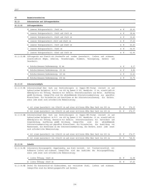 Prezzi informativi opere edili 2007 - Rete Civica dell'Alto Adige