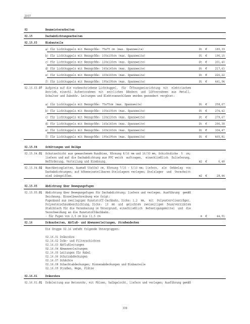 Prezzi informativi opere edili 2007 - Rete Civica dell'Alto Adige