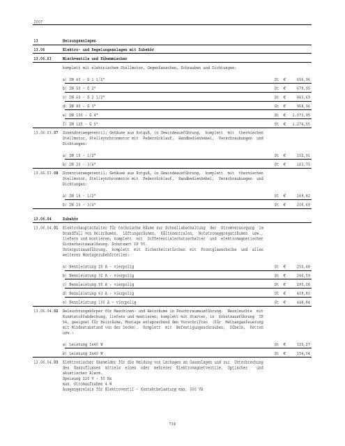 Prezzi informativi opere edili 2007 - Rete Civica dell'Alto Adige