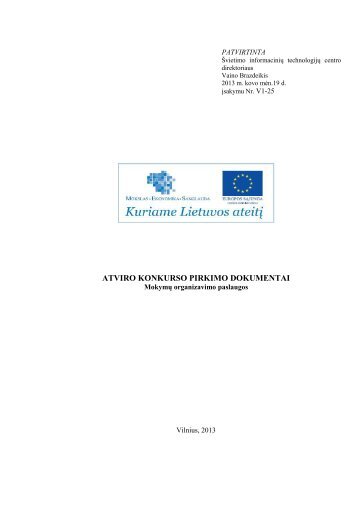 atviro konkurso pirkimo dokumentai - Å vietimo informaciniÅ³ ...