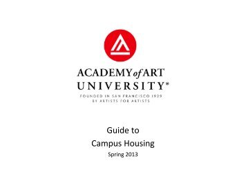 Guide to Campus Housing - Academy of Art University