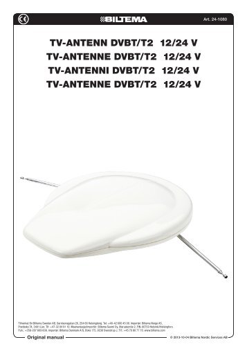 tv-antenn dvbt/t2 12/24 v tv-antenne dvbt/t2 12/24 v tv ... - Biltema