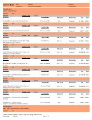 Course List - West Georgia Technical College