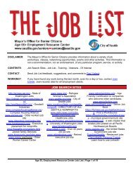 JOB SEARCH SITES - Aging and Disability Services