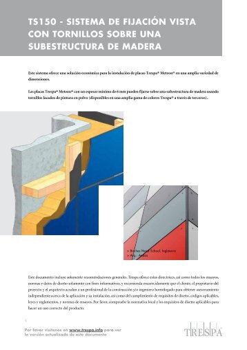 ts150 - sistema de fijaciÃ³n vista con tornillos sobre una ... - Trespa.info