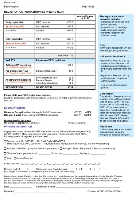 registration form