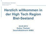 Willkommen in der High Tech Region Biel-Seeland - Virtuelle Fabrik