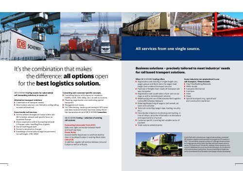 services from one single source. - DB Schenker
