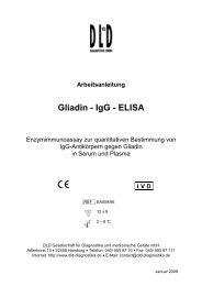 Arbeitsanleitung Gliadin - IgG - ELISA - DLD Diagnostika GmbH