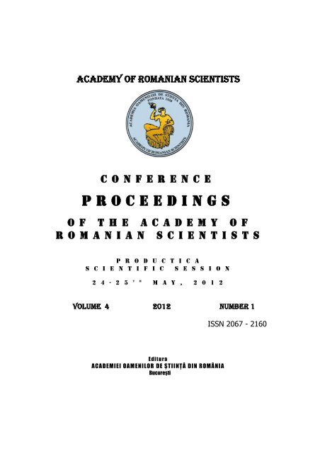 PROCEEDINGS - Academia Oamenilor de Stiinta din Romania