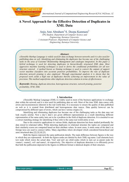 A Novel Approach for the Effective Detection of Duplicates in XML Data