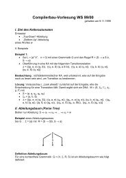 Compilerbau-Vorlesung WS 99/00 - dbis