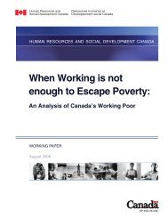 When Working is not enough to Escape Poverty: - Tamarack