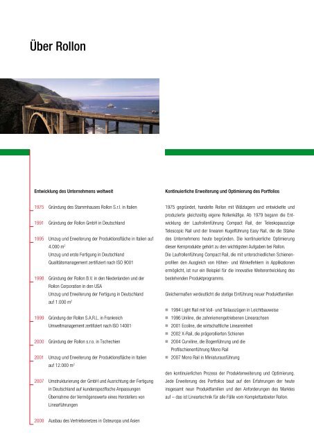 Produktkatalog (pdf) - Rollon Lineartechnik