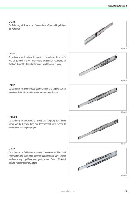 Produktkatalog (pdf) - Rollon Lineartechnik