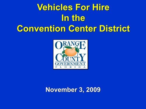 Regulation of Taxi Cabs - Orange County Comptroller