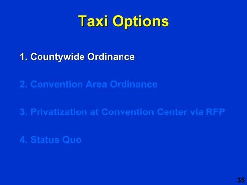 Regulation of Taxi Cabs - Orange County Comptroller