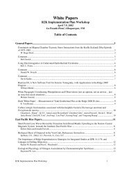 White Papers - Ridge 2000 Program