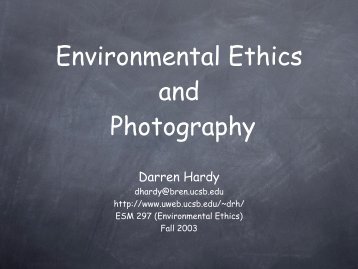 Environmental Ethics and Photography