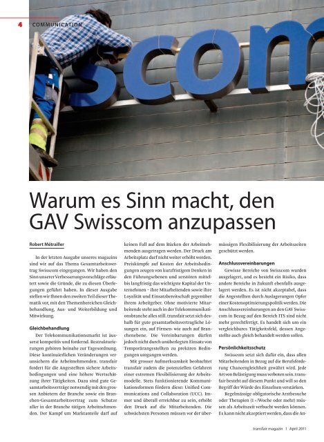 GAV Swisscom - transfair