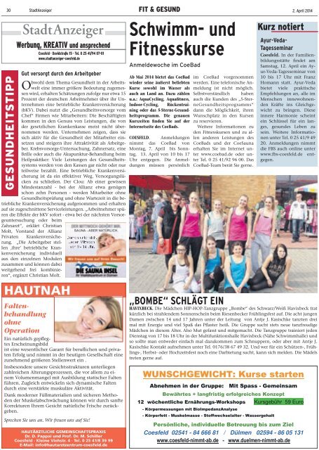 Stadt Anzeiger kw 14 2014