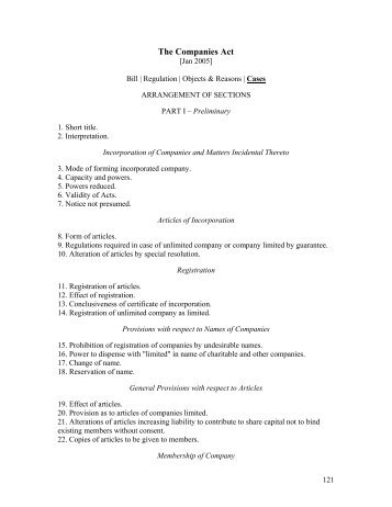The Companies Act - Jamaica Tourist Board