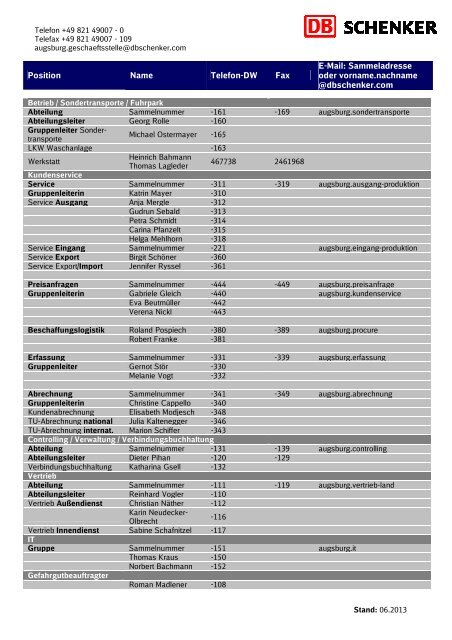 AGB_Telefonliste Kompakt ab 01.06.2013 - B4B Schwaben