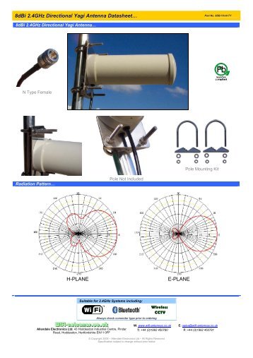 8dbi Directional Antenna Datasheet.pdf - Allendale Stores