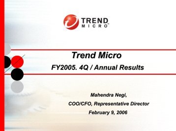 Corporate PowerPoint Presentation Template - Trend Micro