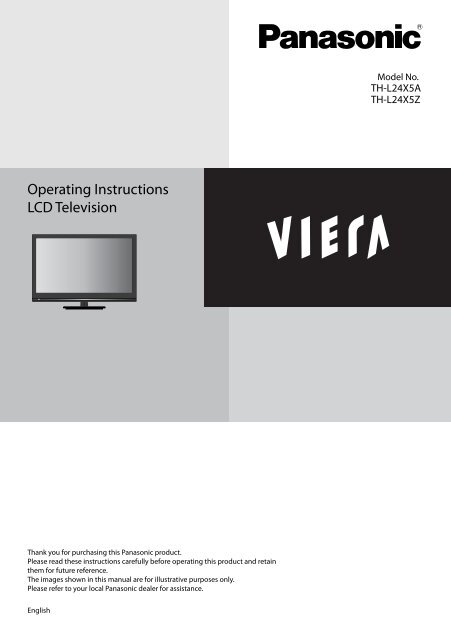 TH-L24X5Z Operating Instructions.pdf - Panasonic New Zealand