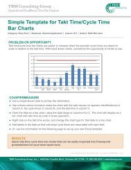 Simple Template for Takt Time/Cycle Time Bar Charts