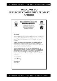 WELCOME TO BEAUFORT COMMUNITY PRIMARY SCHOOL