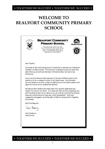 WELCOME TO BEAUFORT COMMUNITY PRIMARY SCHOOL