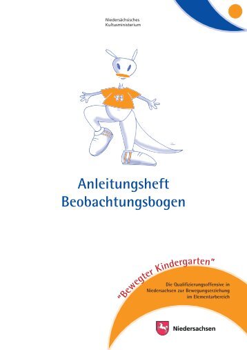 Anleitungsheft Beobachtungsbogen - Bewegter Kindergarten