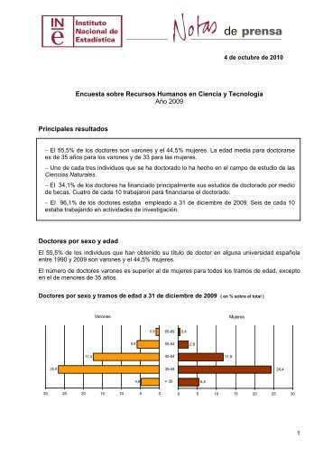 Encuesta sobre Recursos Humanos en Ciencia y TecnologÃ­a