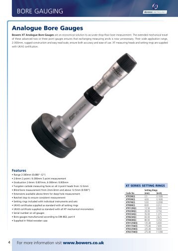 BORE GAUGING - Bowers UK