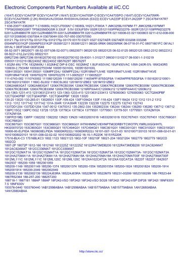 Electronic Components Part Numbers Available at iiiC.CC - iiiC Store
