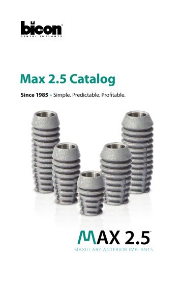 MAX 2.5 Catalog and Manual PDF - Bicon