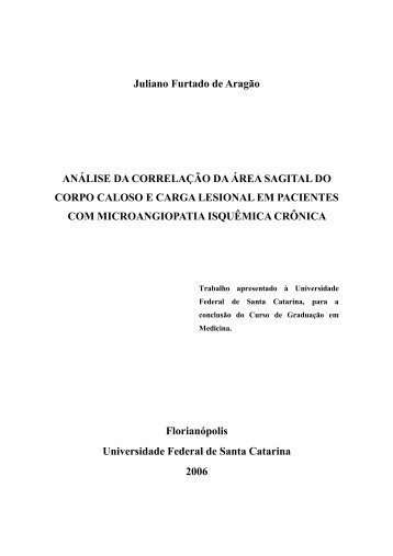 Juliano Furtado de Aragão ANÁLISE DA CORRELAÇÃO DA ... - UFSC