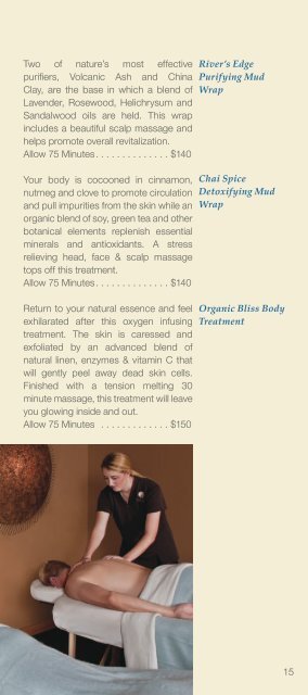 Solace Spa & Salon Brochure - Big Sky Resort