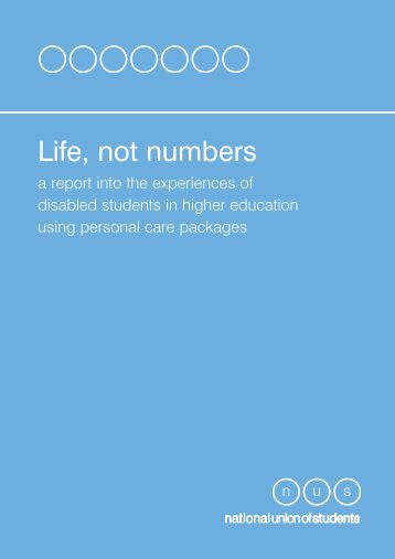 Life, not numbers - National Union of Students