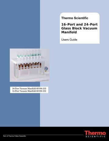 Thermo Scientific 16-Port and 24-Port Glass Block Vacuum Manifold