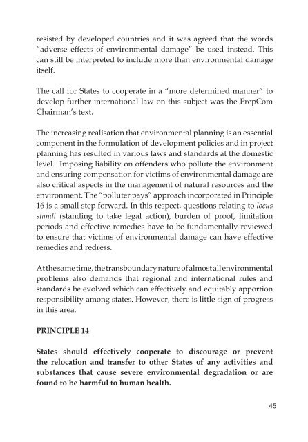 Rio Declaration On Environment and Development: An Assessment