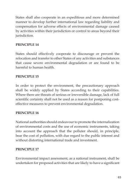 Rio Declaration On Environment and Development: An Assessment