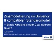 Zinsmodellierung im Solvency II kompatiblen Standardmodell