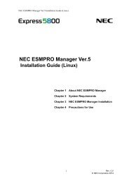 NEC ESMPRO Manager Ver. 5 Installation Guide (Linux) [PDF]