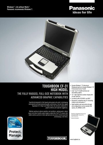Toughbook CF-31 high Model The Fully rugged, Full-size noTebook ...