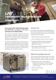 LIGHTWEIGHT FIELD GENERATOR - HGI Generators