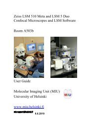 Zeiss LSM 510 Meta and LSM 5 Duo - Biomedicum Imaging Unit ...